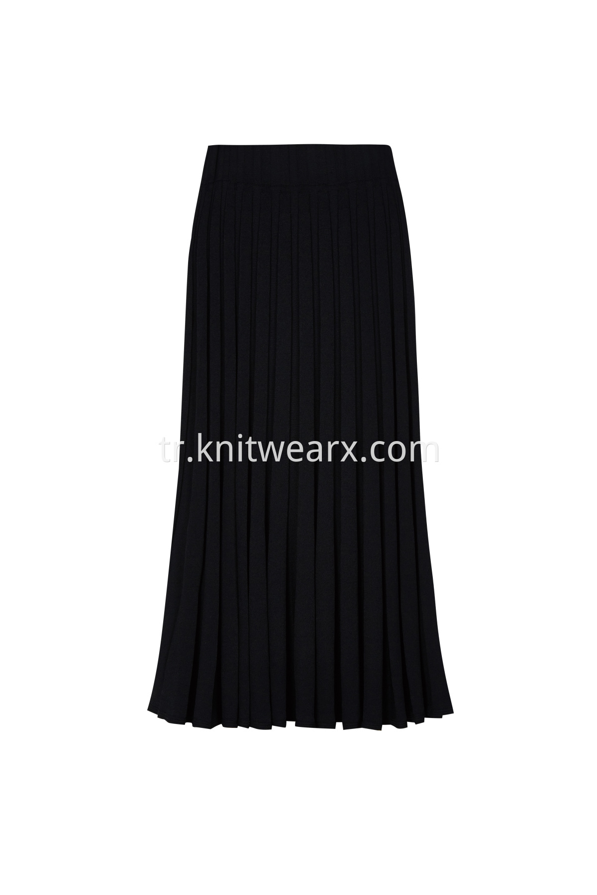 Women's Winter Stretchy Waist Knitted Pleated Skirt
